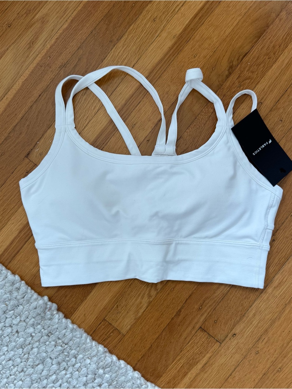 Fabletics White Strappy Sports Bralette